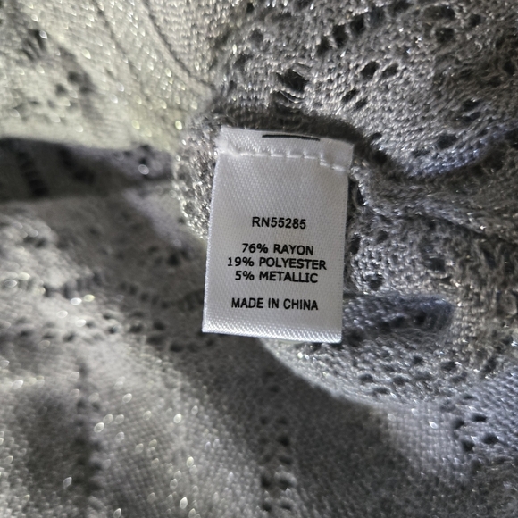 Express Silver And Gray Lace Knit Shrug In Small - Picture 5 of 6